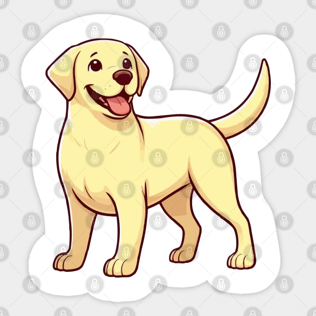 enchanting Yellow Labrador Retriever Sticker by fikriamrullah